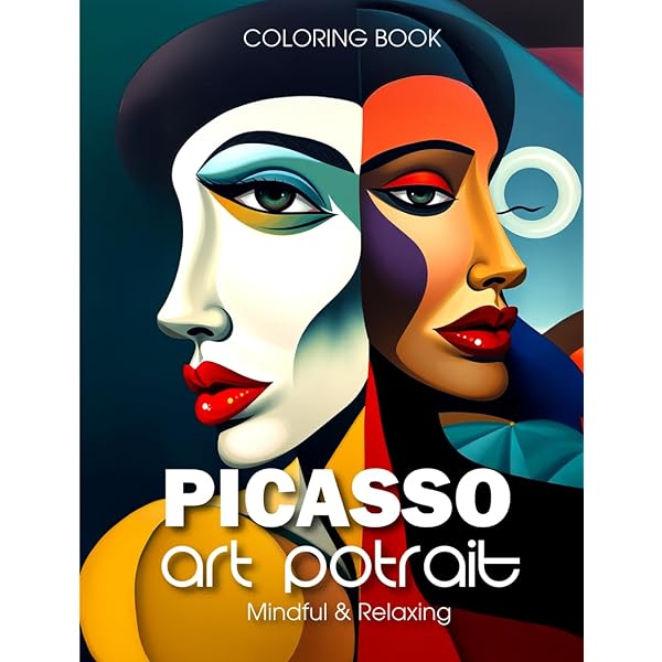 Abstractly Picasso - A Relaxing, Surreal & Cubic Coloring Book for